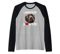 Labrador Lover Chocolate Lab Dog Love Brown Lab Retriever Raglan Baseball Tee