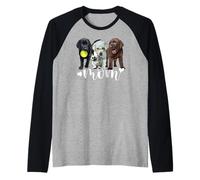 Labrador Mom Black Golden Chocolate Lab Mama The Lab Mother Raglan Baseball Tee