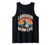 Labrador Mom Life Retro Sunset Dog Lover Tank Top