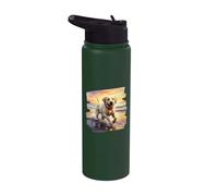 Labrador On The Beach, Lab, Dog, Labrador Puppy Stainless Steel Insulated Water Bottle