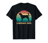 Labrador Papa Retriever Owner Dog Lover Fetch Puppy Retro T-Shirt