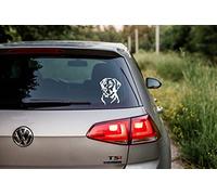 Labrador Pet Dog Cute Stickers - Car Sticker - Wall Sticker - Gifts for Dog Lovers - Animal Stickers - Labrador Gifts - Dog Wall Art - Laptop Sticker - Dog Mum Gifts (White)