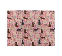 Labrador Pink Florals Cute Labrador Dog Yellow Lab,500 Pieces Puzzles for Adults-Wooden Jigsaw Puzzle for Adults Elderly