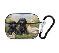 Labrador Puppies Ducks Headphone & Earphone Cases Compatible with Airpod Pro Scratch-Resistant PC Protective Cover with Keychain Black-style-41