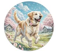 Labrador Retriever 1000 Piece Round Puzzles for Kids And Adults Jigsaw Puzzle Colorful Puzzles for Puzzle Gift for Creative for Teenagers And Adults 1000pcs (67.5x67.5cm)