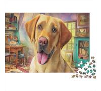 Labrador Retriever 1000 Pieces Extra-thick Cardboard Jigsaw Puzzle Bundle Jigsaw Collectors Educational Game Brain Training Beautiful Decoration 52x38cm/1000pcs