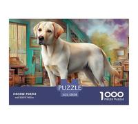 Labrador Retriever 1000 Puzzles Adults Puzzle Adults Puzzle Gifts Birthday Home Decoration Challenging & Brainteasing 52x38cm/1000pcs