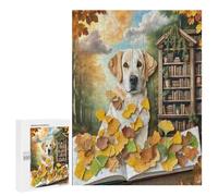 Labrador Retriever 500 Piece Jigsaw Puzzles Adults Kids Cute Pet Animals Jigsaws After-School Activity Kids Stress Buster Adults Whimsical Gift Home Decor 500 PCS