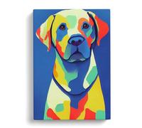 Labrador Retriever Abstract Vol.6 Canvas Print for Living Room Bedroom Home Office Décor, Wall Art Picture Ready to Hang, 30x20 Inch (76x50 cm)
