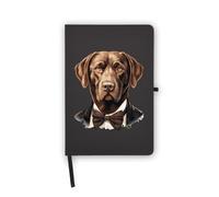 Labrador Retriever Aristocrat Pet Portrait Notebook, Blank Pages, Faux Leather Cover, Planner, Journal, Workbook