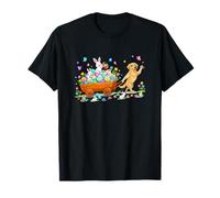 Labrador Retriever Carrying Bunnies Easter Chocolate Eggs T-Shirt