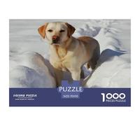 Labrador Retriever Challenging Jigsaw Puzzles 1000 Pieces A Dog in The Snow Fun Gift Idea for Adults 14-99 70x50cm/1000pcs