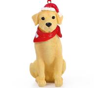Labrador Retriever Christmas Dog Ornament Resin Hanging Figurine for Holiday Xmas Decorations Pet Dog Lover Collectible Gifts 4 Inch