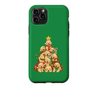 Labrador Retriever Christmas Tree Festive Puppy Gathering Case for iPhone 11 Pro