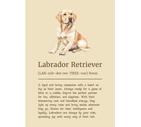 Labrador Retriever Definition Wall Art Print, Dog Lover Gift, Vintage Typography Style. Size A4