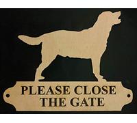 Labrador/Retriever dog breed Please close the gate sign 3 mm wood great for gate door farm entrance home
