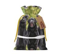 Labrador Retriever Dog Christmas Drawstring Sack Gift Bag, Lightweight And Cute In Design