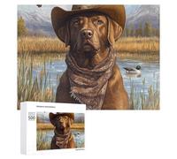 Labrador Retriever Dog Duck Hunting Wooden Puzzle Letter on Back Adults Difficult Jigsaw Puzzles for Home Decor Birthday Gift