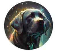 Labrador Retriever Dog Jigsaw Puzzles for Adults 1000 Piece Round Jigsaw Puzzle 1000 Pieces Family Activity, Brain Teaser, Home Decor, (67.5x67.5cm)