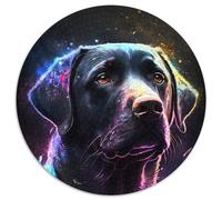 Labrador Retriever Dog Jigsaw Puzzles for Adults 1000 Piece Round Puzzles for 1000 Piece Birthday Gift Idea, Challenging Brain Teaser Game 67.5x67.5cm