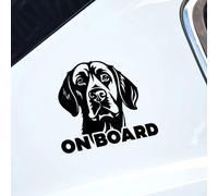 Labrador Retriever Dog On Board Car Sticker, Vinyl Decal Sticker, Car Van Window Bumper Sticker, Funny Car Sticker, Caravan Motorhome Sticker, 180mm