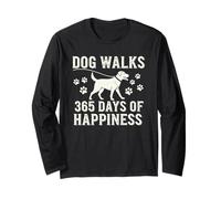 Labrador Retriever Dog Owner Walks Yellow Black Lab Graphic Long Sleeve T-Shirt