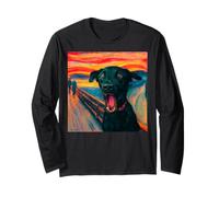 Labrador Retriever Dog Parody Pop Art Funny Expressionist Long Sleeve T-Shirt
