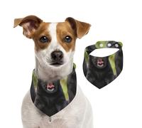 Labrador Retriever Dog Print,Dog Bandanas Cotton Pet Scarf Adjustable Bibs for Pet,M