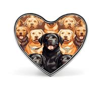 Labrador Retriever Dogs Button Pin Design Your Own Personalized Pin Cute Button Badge Exquisite Heart Badge Fashion Brooch Metal Decorative Lapel Pins for Hat Clothes Backpack