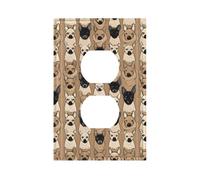 Labrador Retriever Dogs Premium Single-Gang Roman Frame Switch Plate â€“ Realistic Leather-Texture Finish, Durable Pc Material Wall Cover for Residential & Commercial Use (Includes Decorative Screws)