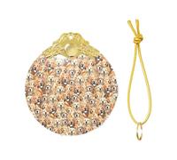 labrador retriever Dogs Print Christmas Metal buckle Glass round pendant Ornaments, 2025 Xmas Tree Decoration