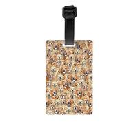 Labrador Retriever Dogs Print Luggage Tag Suitcases Identification Labels Set Travel Bag Backpack Suitcase Tags