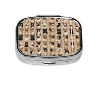 Labrador Retriever Dogs Print Pill Box 2 Compartment Medicine Pill Case,Portable for Pocket Or Purse Pill Box Decorative Metal Medicine Organizer