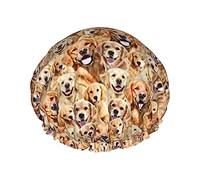 labrador retriever Dogs Print Shower Caps Elastic Reusable Waterproof Bath Caps Double Layer Hair Cap for Women Men