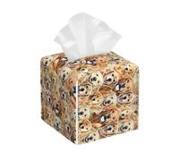 labrador retriever Dogs Print Square Tissue Box Cover,Leather Tissue Boxes Organizer Holder Decor for Bathroom