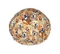 labrador retriever Dogs Print women Shower Caps Bath Cap Reusable Waterproof Double Layers Hair Cap Comfort