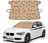 labrador retriever Dogs Printed Portable Windshield Wrap, Foldable Winter Ice Shield, Reinforced Flap Auto Protector