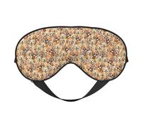 Labrador Retriever Dogs Printing Soft Eye Mask Reversible Cover for Travel Adjustable Strap Blackout Sleep