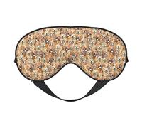 Labrador Retriever Dogs Printing Versatile Sleep Eye Cover Soft Eye Mask Reversible for Meditation & Travel Eye Mask Unisex