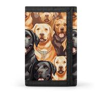 Labrador Retriever Dogs Wallet,Credit Card Holder,Three-fold Wallet for Passport Covers, Purse Passport Bag for Men Women