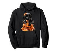 Labrador Retriever Dripping Pumpkin Candy Corn Halloween Dog Pullover Hoodie