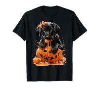 Labrador Retriever Dripping Pumpkin Candy Corn Halloween Dog T-Shirt