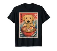 Labrador Retriever Eating Ramen Kawaii Anime Dog Lover T-Shirt