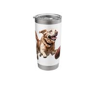 Labrador Retriever Football Stainless Steel Insulated Tumbler