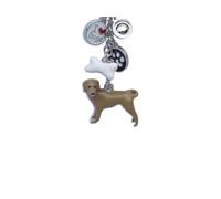 Labrador Retriever Golden Dog Key Ring & Bag Charm