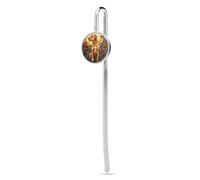 Labrador Retriever in Roses Field Stainless Steel Metal Book Mark Marker, Bookmarks Page Holder with Crystal Glass for School Reader Office Supplies