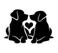 Labrador Retriever Love Fun Waterproof Decal - Car Stickers - Laptop Stickers - Mirror Stickers - Caravan Decals - Gift for Dog Lover (3, 8cm x 5.5cm)
