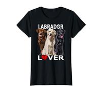 Labrador Retriever Lover Golden Black Brown Chocolate Lab Value Graphic T-Shirt, Women, Black, L