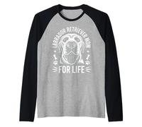 Labrador Retriever Mom for Life Funny Dog Lover Raglan Baseball Tee