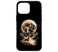 Labrador Retriever Moonlight Waterfall Forest Case for iPhone 16 Pro Max